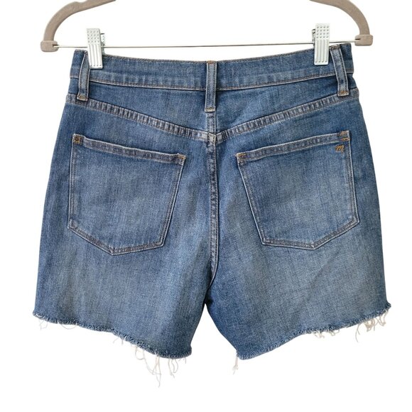Madewell High-Rise Denim Shorts Erin Wash Cutoff Edition Size 26 Stretch F7019 - Picture 2 of 8